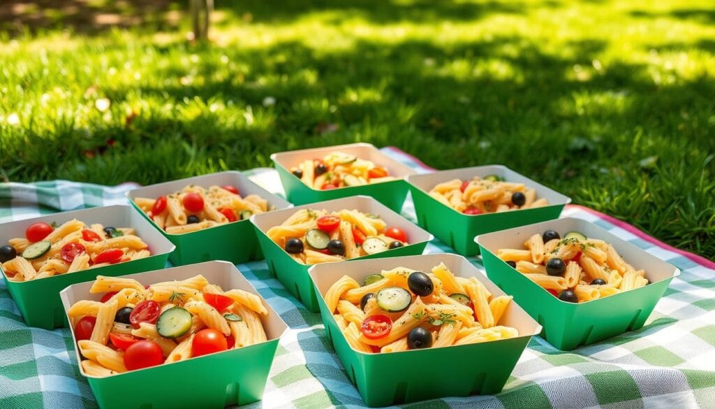 pre-portioned pasta salad boxes