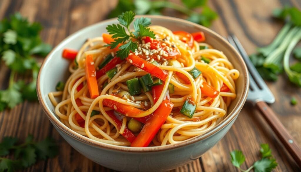 soy ginger pasta salad