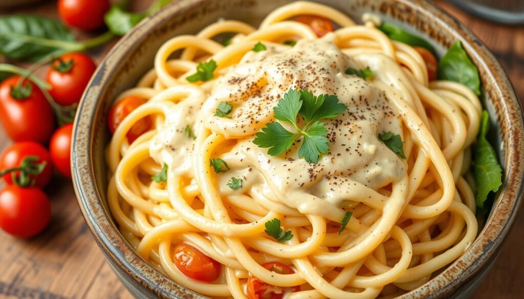 vegan fettuccine alfredo